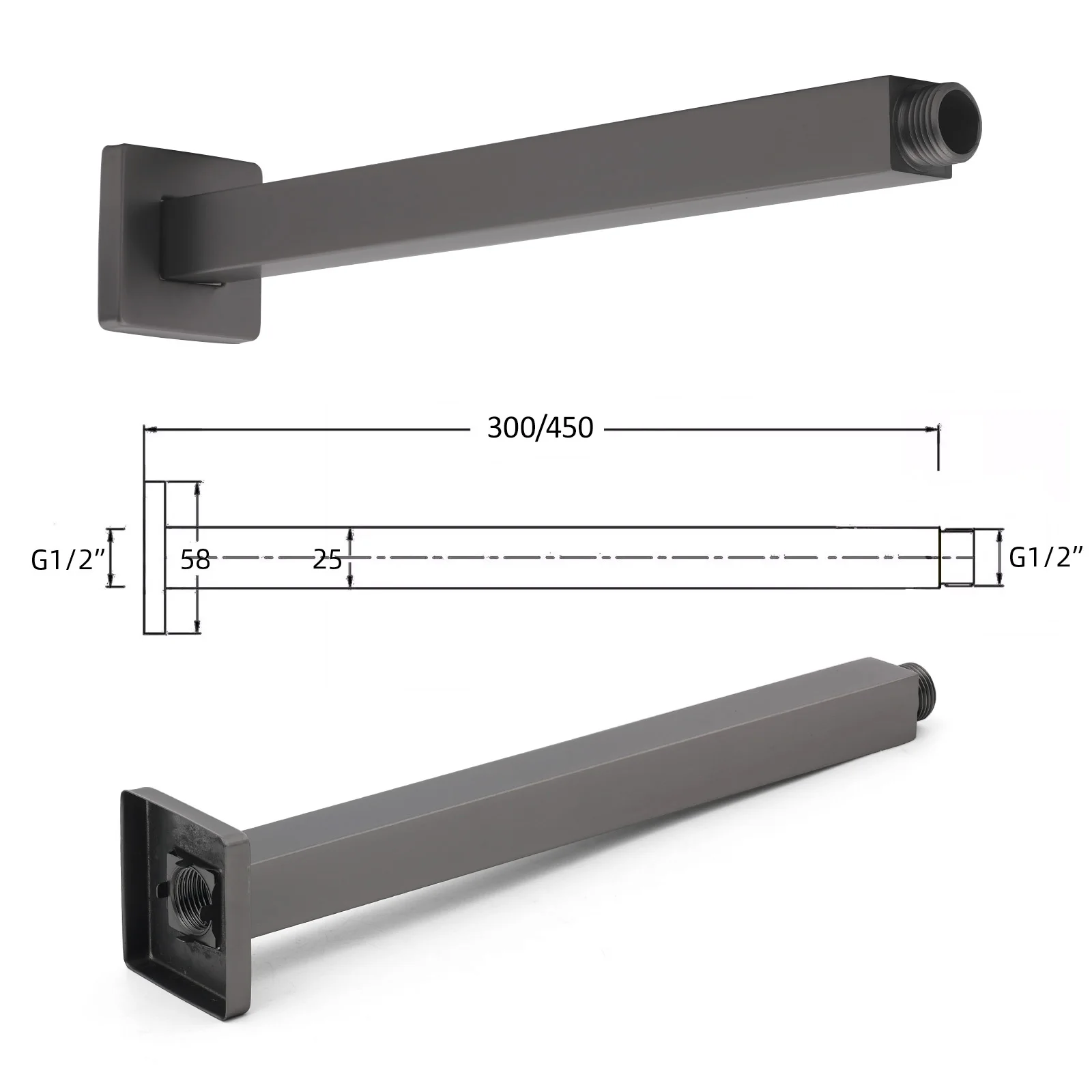 **Sydney Stock** KYLINS Brushed Gold Gun Metal Chrome Black 8-16'' Rain Shower Head Set Ceiling Arm Mixer Taps WELS WATERMARK