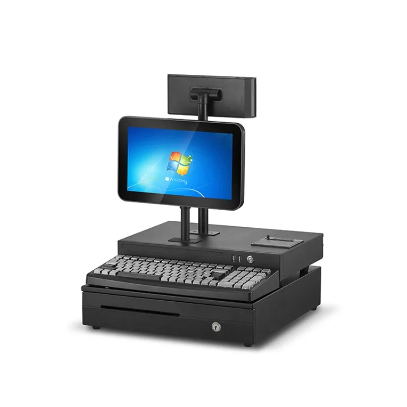 

Supermarket restaurant smart cash register, printing all-in-one machine, single screen POS cash register with keyboard