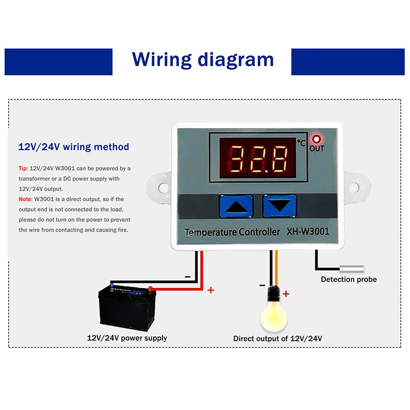 NEW XH-W3005 Digital Humidity Controller 12V 24V 220V Humidistat Hygrometer Humidity Control Switch Regulator + Humidity Sensor