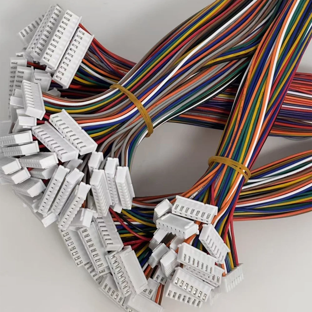 100Pcs XH2.54Single Head 2/3/4/5/6/7/8/9/10/12 Pin Connector Plug Wire Cable 20cm Length 26AWG
