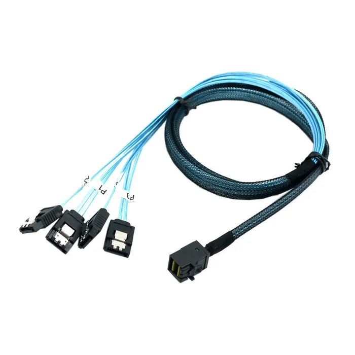 

CYSM Xiwai 1 м внутренний Mini SAS SFF-8643 узловой до 4 SATA 7pin жесткий диск Fanout 6 Гбит/с Raid кабель для сервера данных