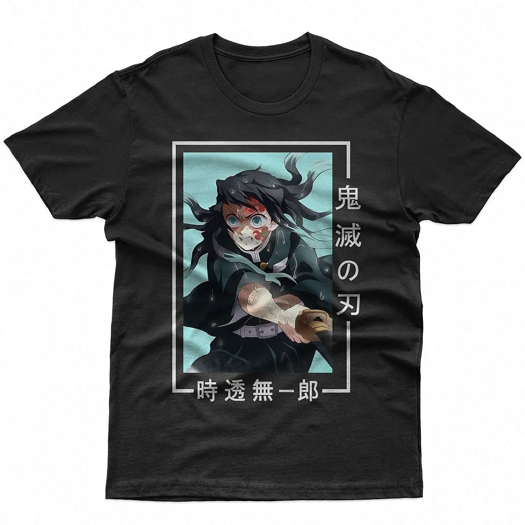 Muichiro Tokito Shirt, Demon Slayer Kimetsu no Yaiba  Hashira Short Sleeve T- Anime Tee, Manga Shirts for Mens B-14