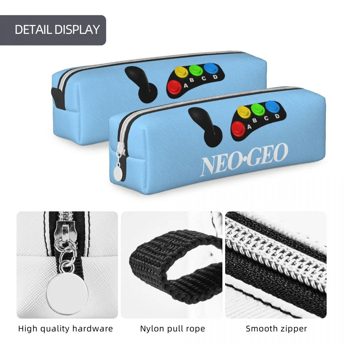 Imagem -05 - Neo Geo Arcade Pencil Case Game Pen Box Bolsas de Lápis de Grande Capacidade Material Escolar Presentes para Meninas e Meninos Moda