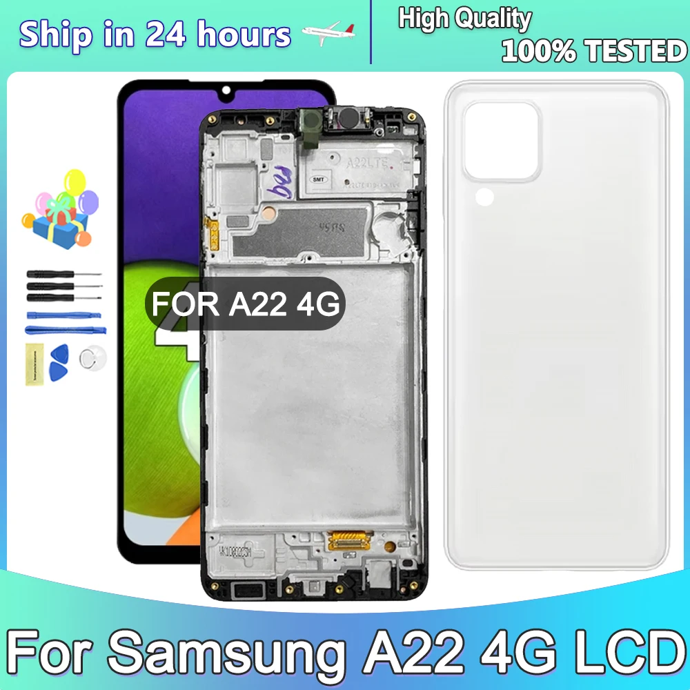 

TFT Display For Samsung A22 4G LCD Display Touch Screen Digitizer Assembly Replacement For Samsung A225 A225F A225M Display