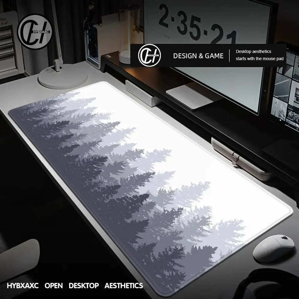 

Forest Trees Xxl Mouse Pad Gamer Black Mousepad Computer Tables Desk Mat PC Office Carpet Laptop Keyboard Gaming Mats Mause Ped