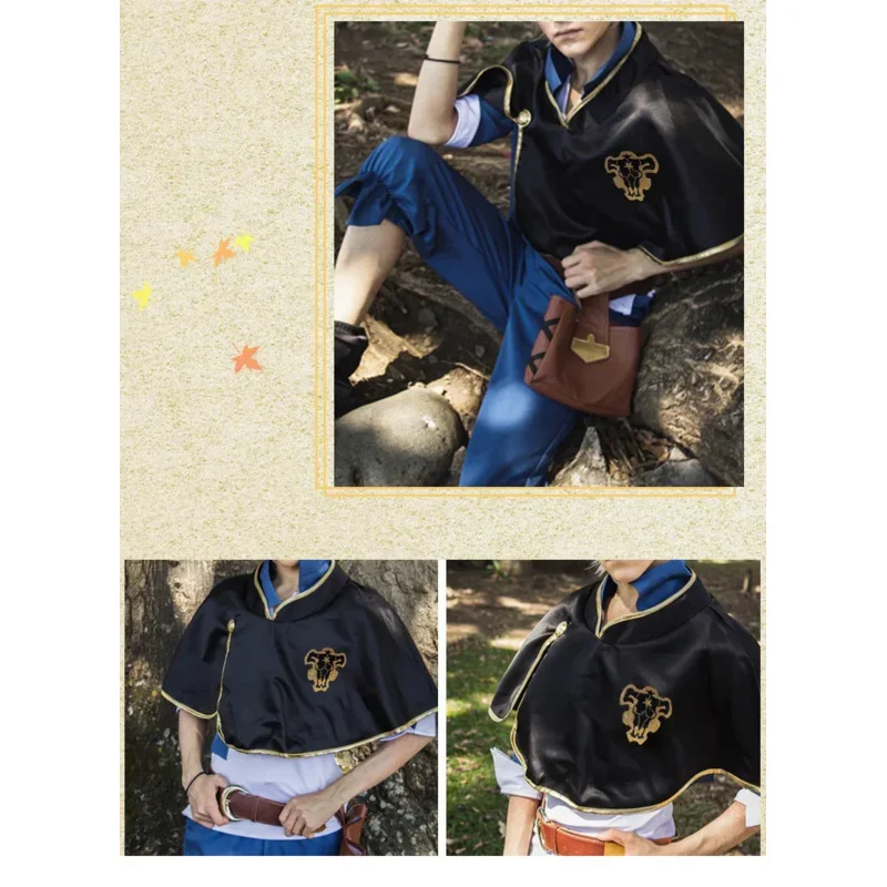 Cos Anime Bull Cape Auction Black Five Leaf Clover Cosplay Costume Noelle Finral Cloak