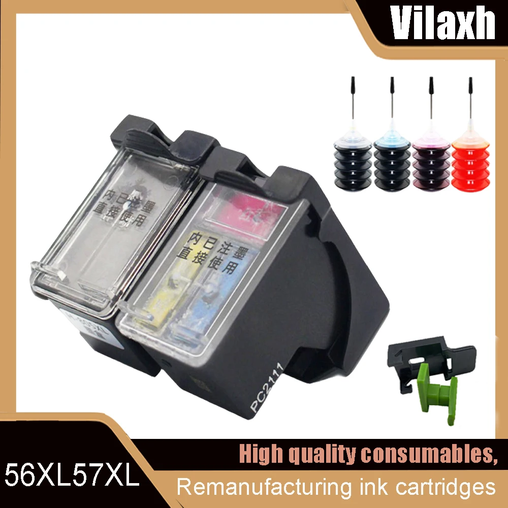 

Чернильный картридж 56XL 57 57 57 для HP56 HP57 для HP Deskjet 5150 5550 5650 7760 9650 1315 1350 2110 2210 4200 1110 1205 1210 1215