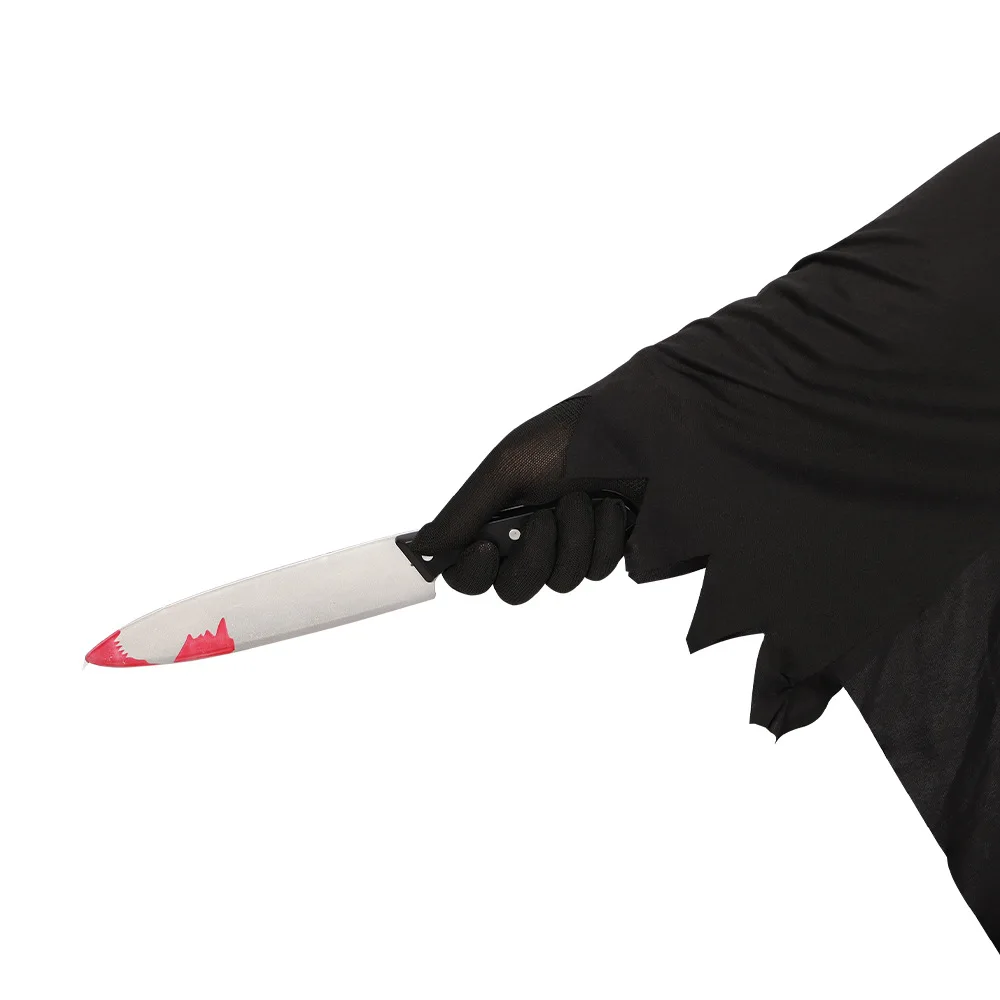 Gruseliges Cosplay-Kostüm, Todesgott, Halloween-Terror-Robe, Rollenspiel-Maske, Erwachsenenkleidung, T-Shirt-Acetatfaser, 00 % Bühnenkostüm