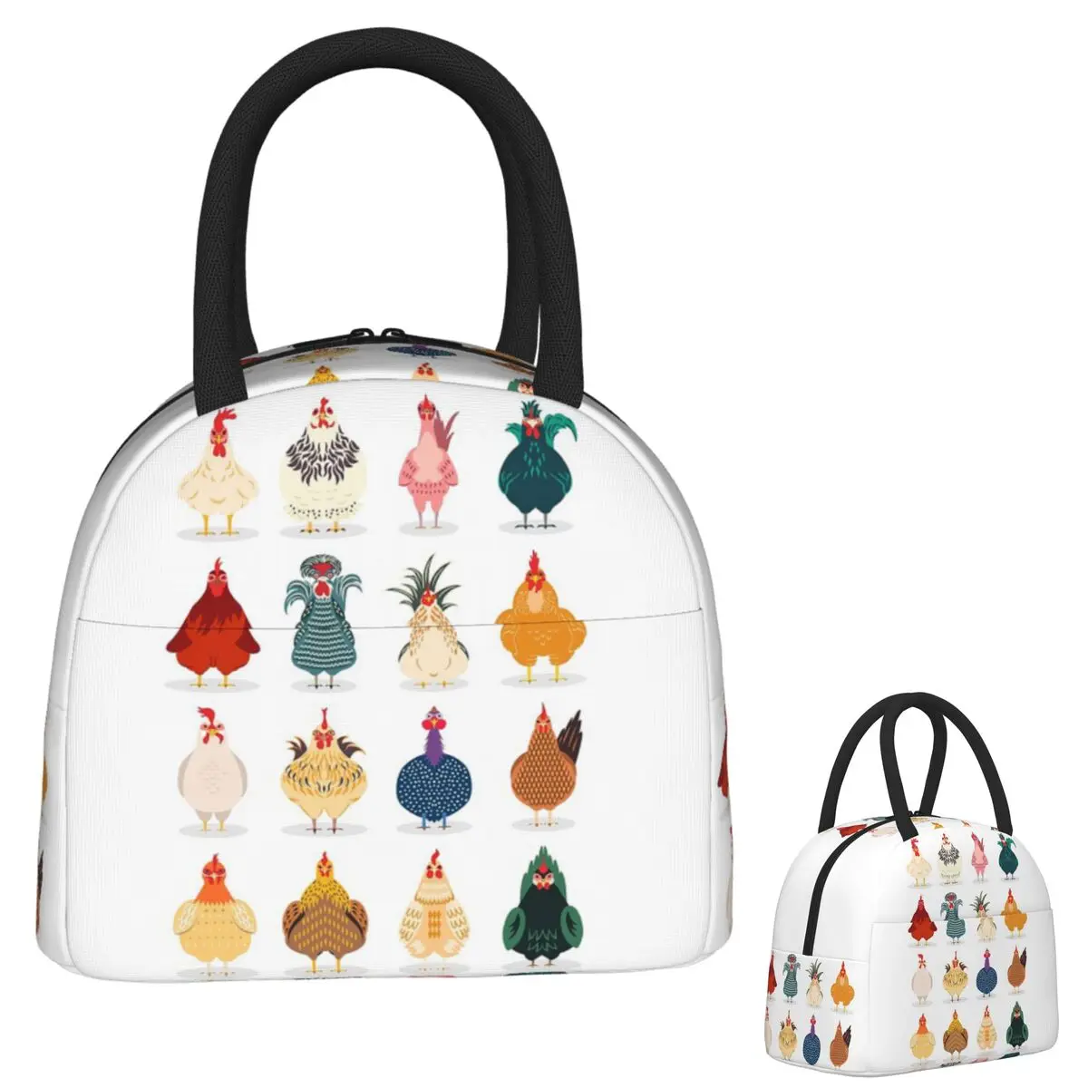 

Cute Chicken Insulated Lunch Bag for Women Kids Portable Food Boxes Thermal Lunch Box Tote