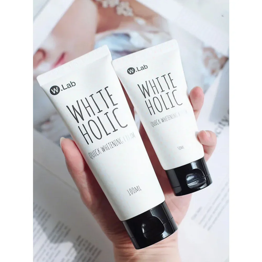 

Korean Makeup Wlab White Holic Quick White Cream Face Skin Brightening Lightening Whitening Primer White Foundation Cosmetics