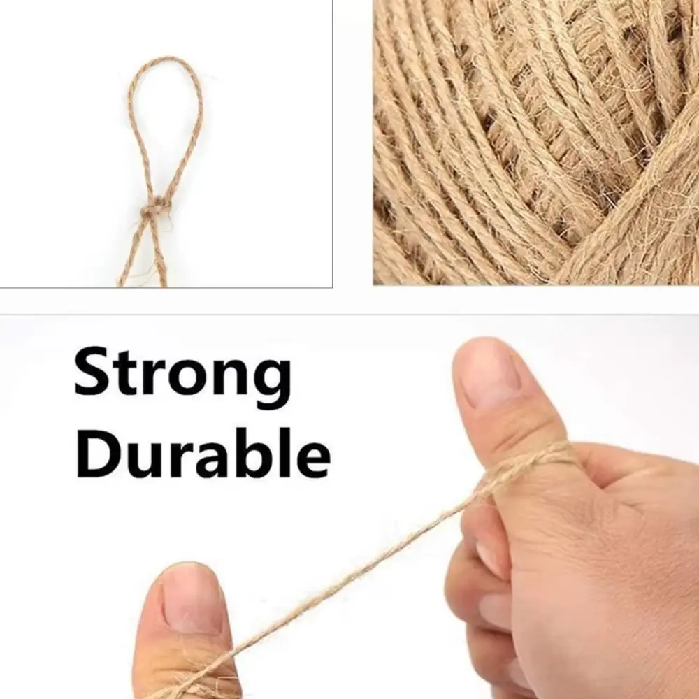 Bohemian Decor Rustic Jute Twine Handmade 2/3/4/5/6/14mm Jute Rope DIY Crafts Sewing Jute Cord Gardening Crochet Knitting