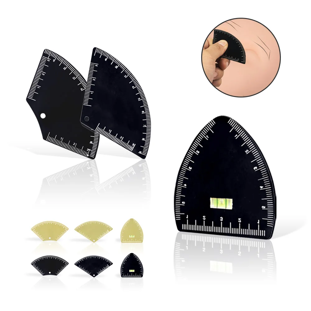 

Линейка для быстрого рисования дизайна бровей, инструмент для микроблейдинга, инструмент для картирования, руководство для рисования перманентного макияжа, линейка для татуировки