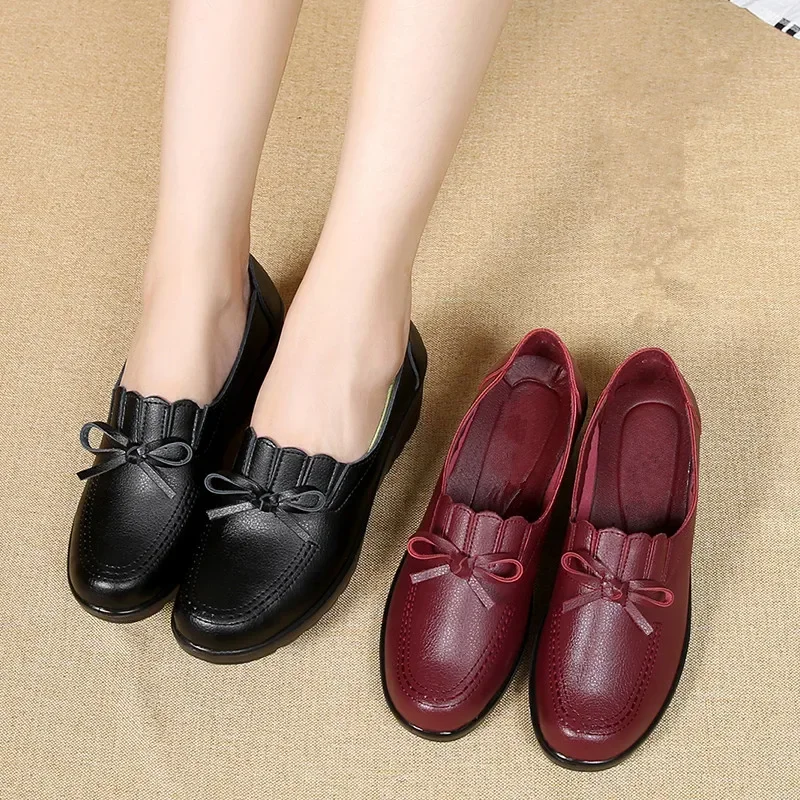 YAERNI autumn new fashion lace-up women high heels shoes woman wedge leather single casual shoes comfortable women pumps 35-41