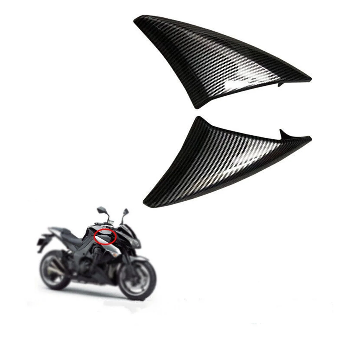 Motorcycle Air Intake Ram Cover Shroud Fairing Upper Tank Side Cover Trim Fairing for KAWASAKI Z1000 2010-2013