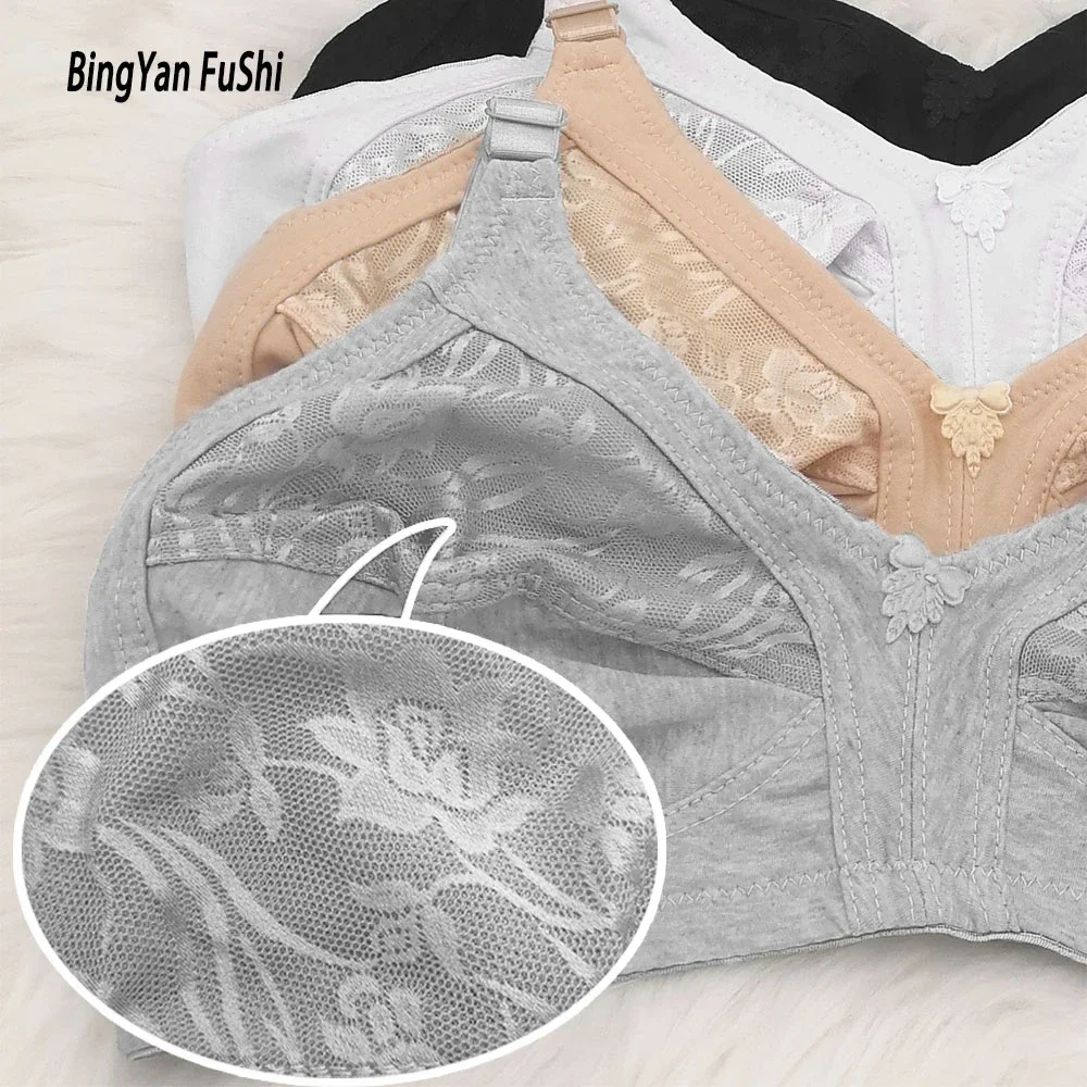 TOP Push Up Bra Plus Size Bras for Women Full Coverage D E F Cup Seamless Underwear Cotton Bh 115E 110E 105E 100E 95E 90E85E C02