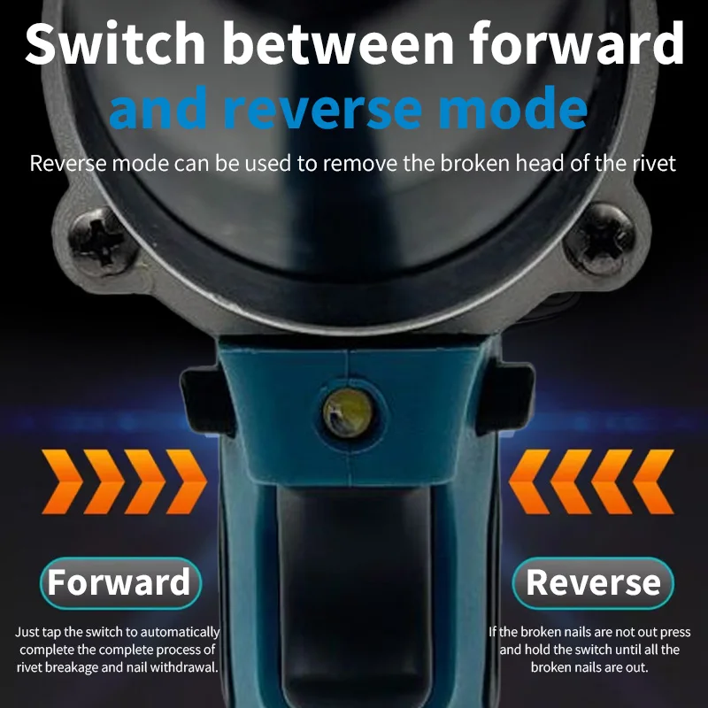 ماكيتا الكهربائية 18 فولت فرش برشام بندقية اللاسلكي جوزة برْشام بندقية التلقائي برشام بطارية ليثيوم مع مصباح ليد لبطارية ماكيتا #5