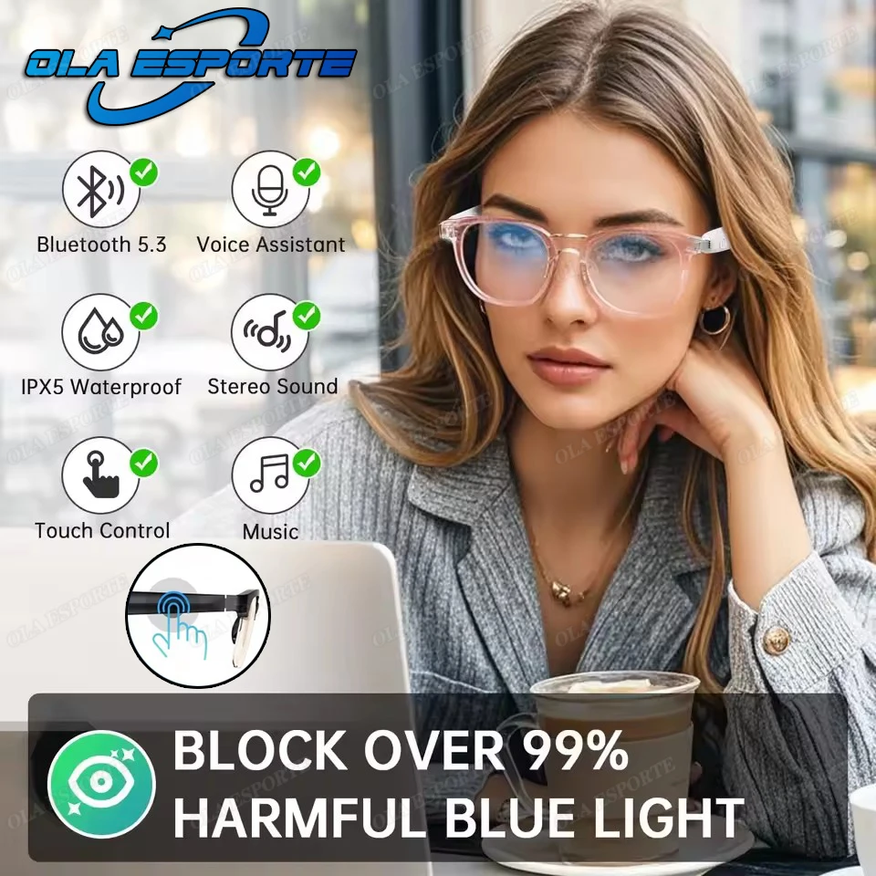 

2025 Smart Glasses For Outdoor Sports AI Smart Translation Glasses Wireless BT Call Dustproof Waterproof UV400 Smart Sunglasses