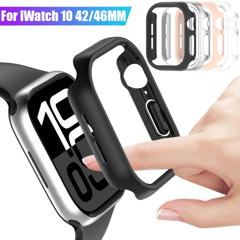 Hard PC Cover For iWatch Series 10 42MM 46MM Hollow Protector Smartwatch Accessories Shockproof Anti Scratch Case Bumper