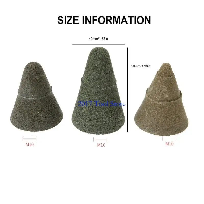 K92A 3PCS 50 100 200 GRITE CABEÇA DO CABEÇA DIAMENTO DIRABILIDADE DIAMEIRO RODA POLISIO