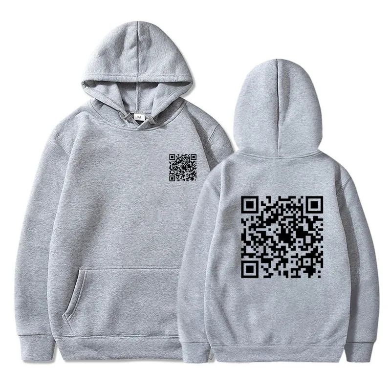 مخصص الأعمال رمز الاستجابة السريعة هوديي الوسائط الاجتماعية شخصية رمز الاستجابة السريعة ونص مخصص للجنسين لينة القطن مقنعين البلوز الساخن بيع #5