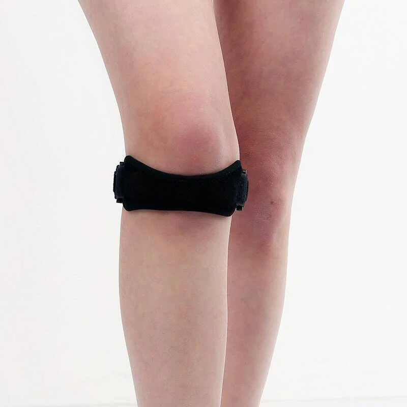 

1pc Adjustable Professional Protector Pad Patella Knee Tendon Strap Knee Pad Support Black Knee Pads Belted Sports Knee Brace