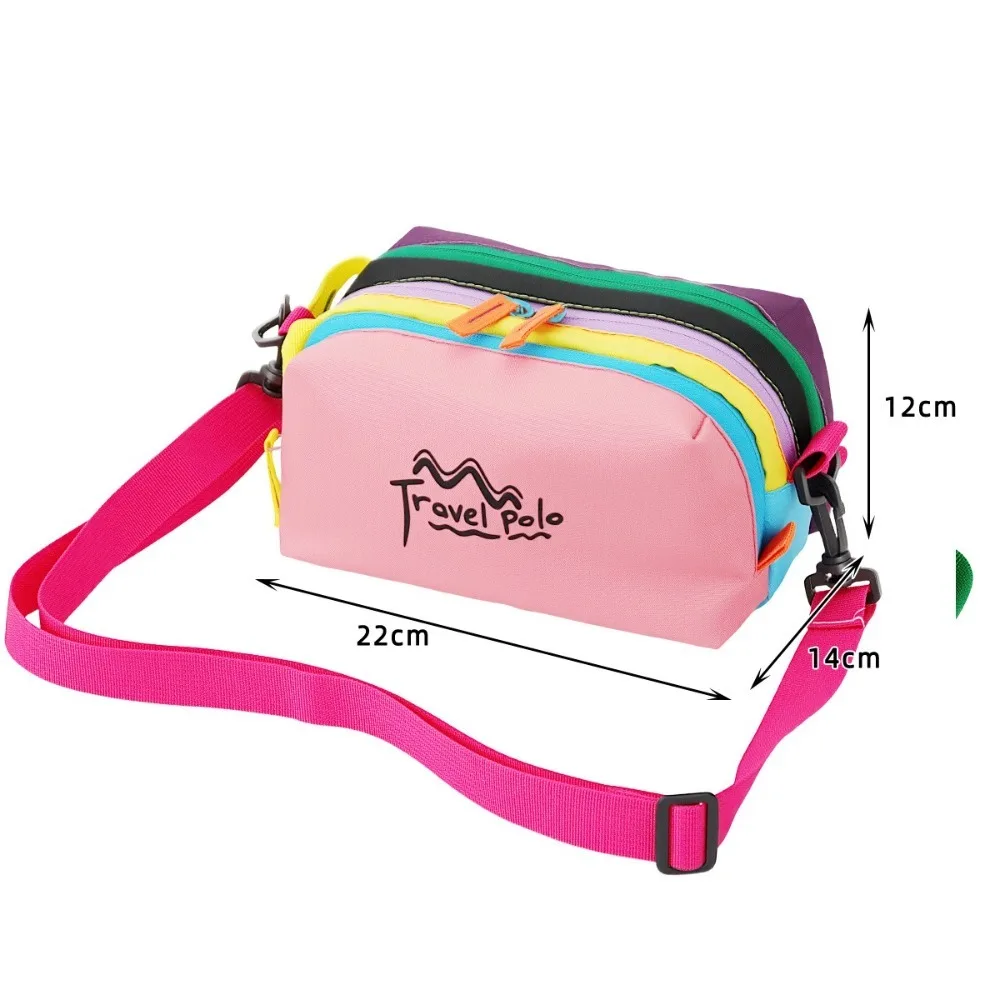 Portable Colorful Crossbody Bag Waterproof Large Capacity Tote Bag Casual Versatile Shoulder Bag School