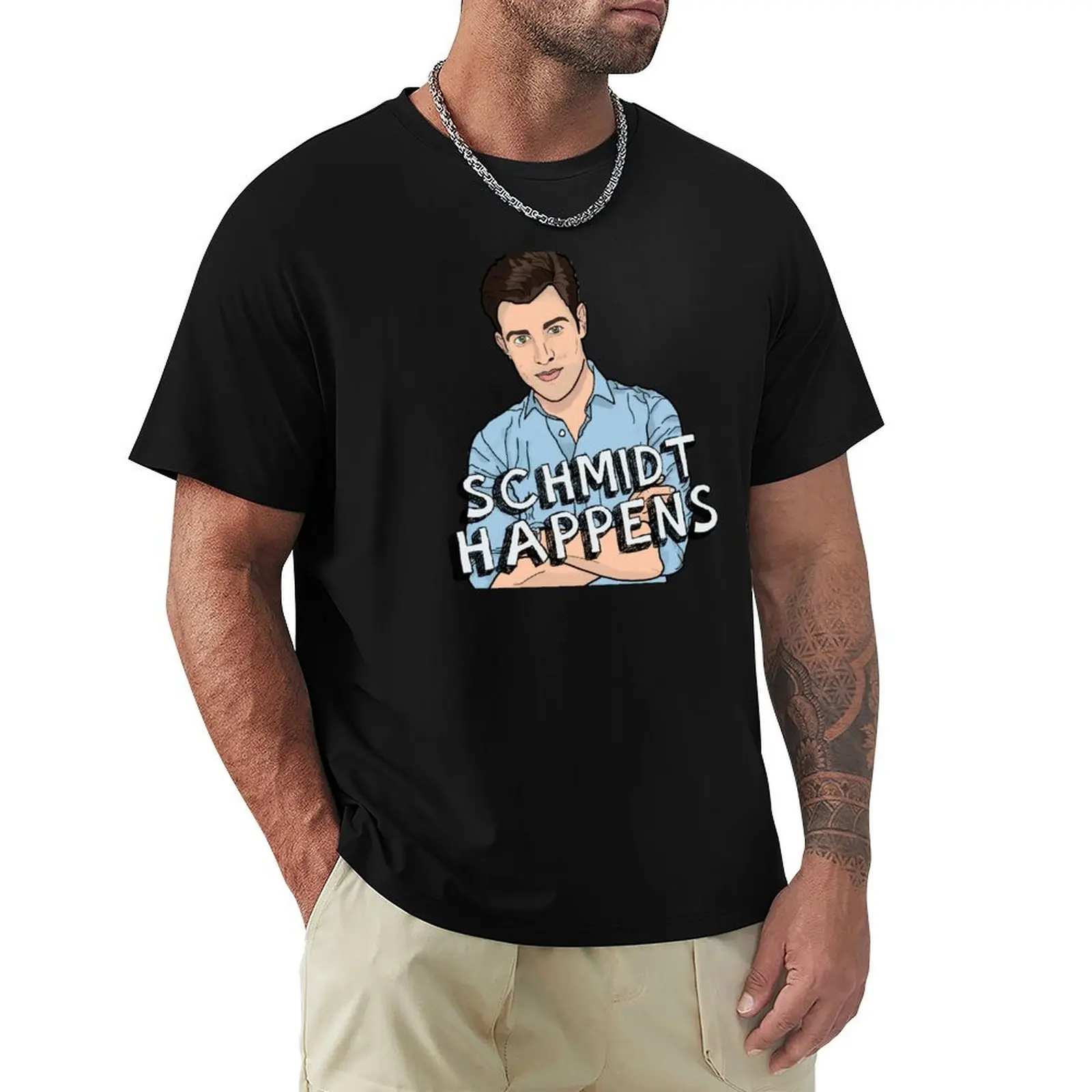 

Schmidt Happens T-Shirt Daily Wear Plain Short Sleeve Shirt