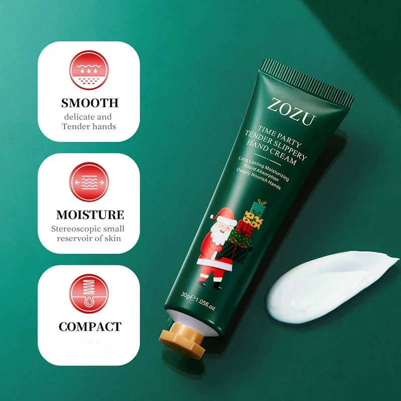Christmas Hand Cream Set, Contains 3 Styles, Each 30g, Contains Niacinamide, Hyaluronic Acid and Other Ingredients, Moisturizing Texture, Nourishes the Skin, and Has a Light Fragrance Seasonal Mainten image 5