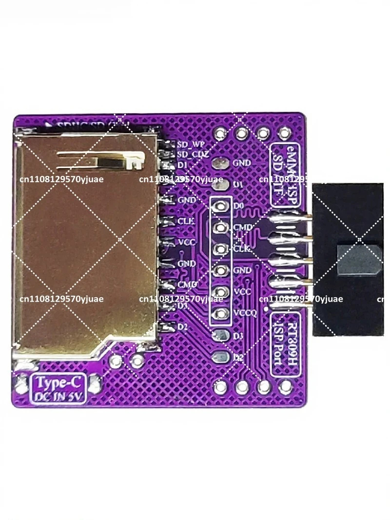 RT809H ISP to TF SD Card Slot Holder Board Conversion Interface EMMC Detachable Flying Wire Online Burning