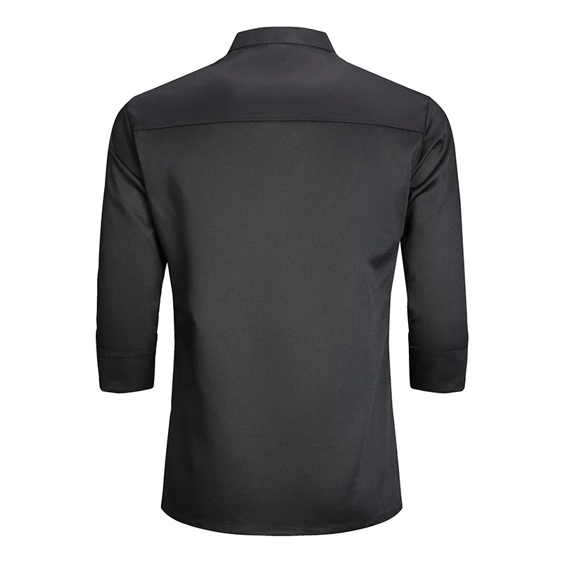 خدمة الطعام كوك موحدة تقديم الطعام الخريف / الشتاء الطبخ سترة مطعم المطبخ قميص النادل عمال معطف الشيف الأسود الأبيض