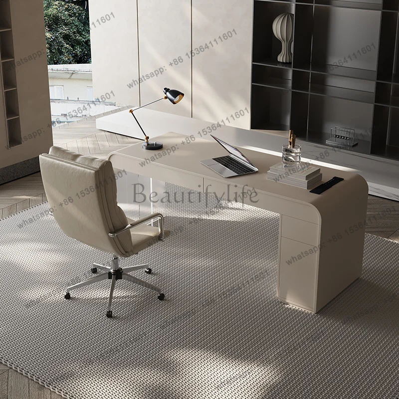 FG Acrylic Suspended Modern Office Desk Small-sized Writing Italian Office Desk Light Luxury Computer Office Furniture Tisch XYO