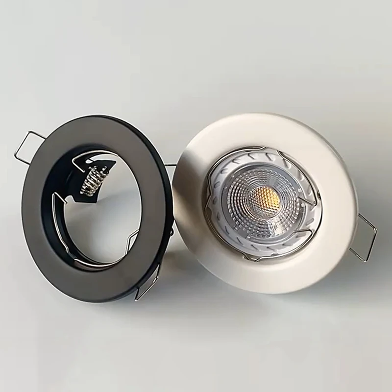 6 buah lampu sorot bawah bingkai LED tersembunyi perlengkapan langit-langit Downlight GU10 MR16 lampu sorot langit-langit Fitting mudah dipasang