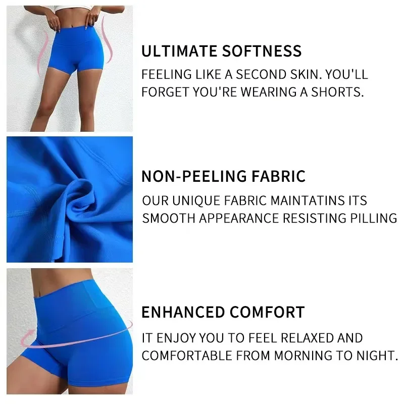 Women Sports Shorts High Waist Yoga Shorts Slim Fit Butt Lift Gym Running High Elastic Biker Shorts