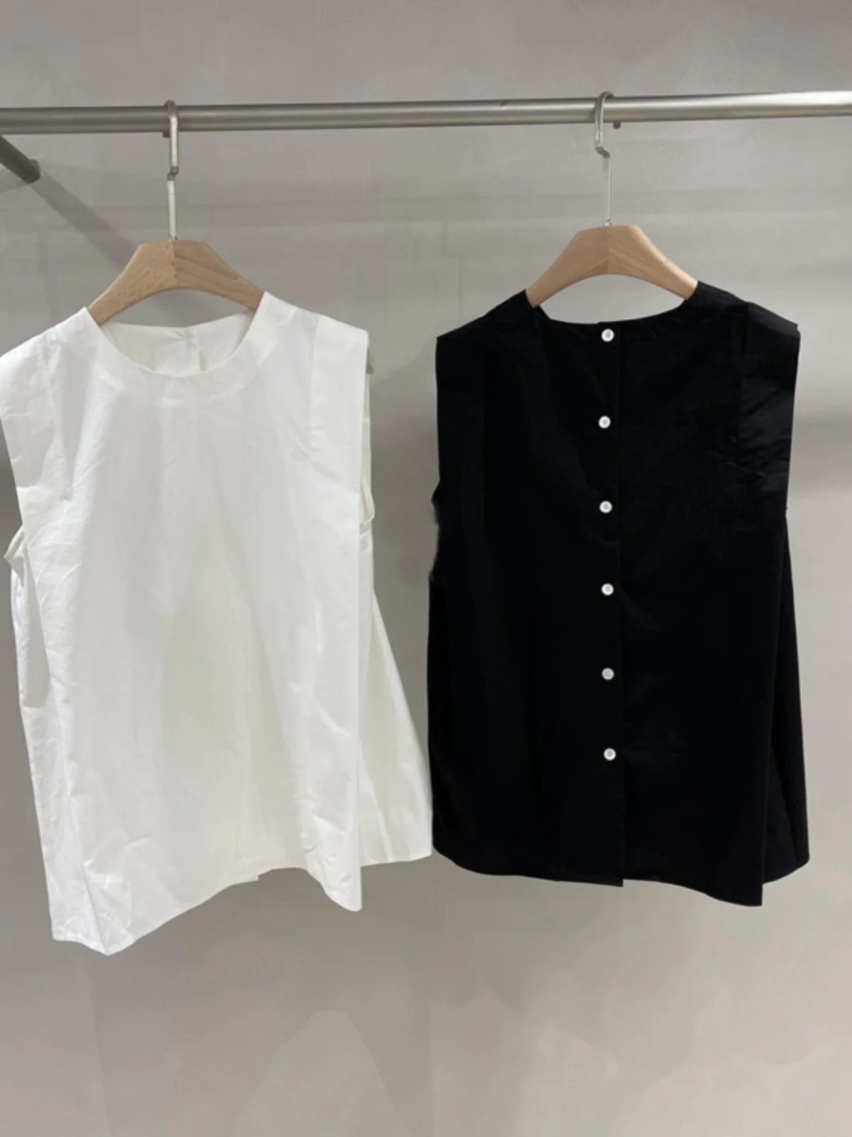 

Korean Sle Pure Cotton Summer irt Women's Faionable Ba Button round Ne Svel Blouse Commute Sle 8-24 Years