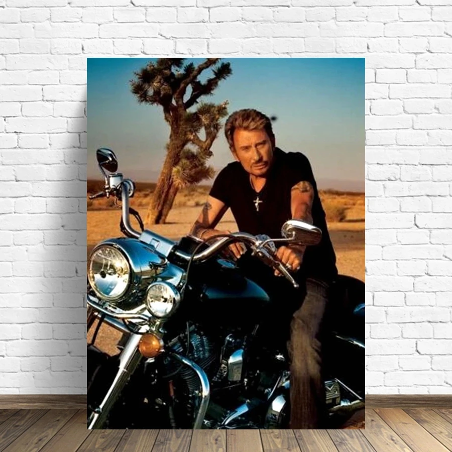 Johnny Hallyday nouveauté Pittura diamante 5D fai da te diamante ricamo punto croce kit cristallo set rotondi completi decorazioni per la casa