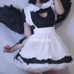 Japanese Cute Pajamas Lolita Sweet Maid Dress Women Anime Cosplay Costumes Sexy Lingerie Lace Babydoll School Girl Costume