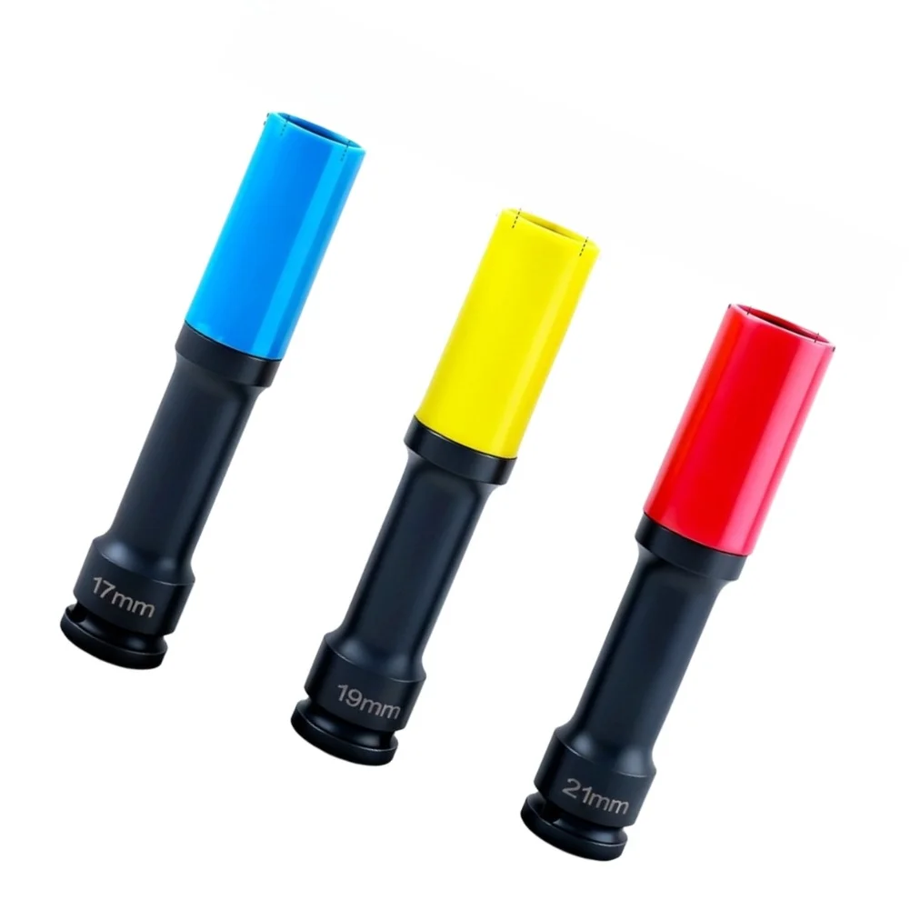 Tools Chrome Alloy Steel Socket Black Extended Lug Nut Socket High Temperature Quenched Hexagonal Rounded Opening