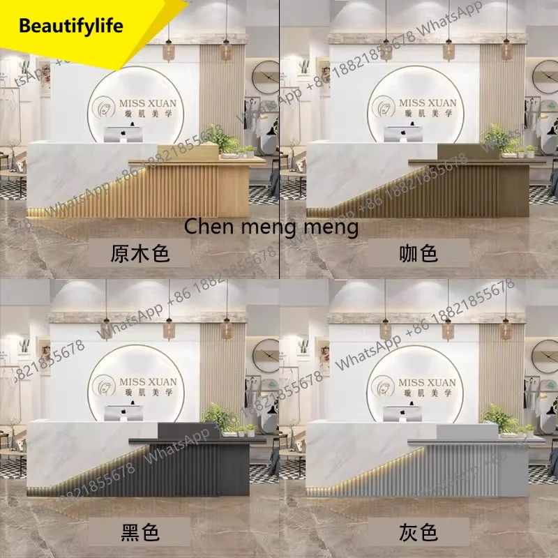 X188 Imitation marble beauty salon checkout page company hotel front desk modern restaurant bar table