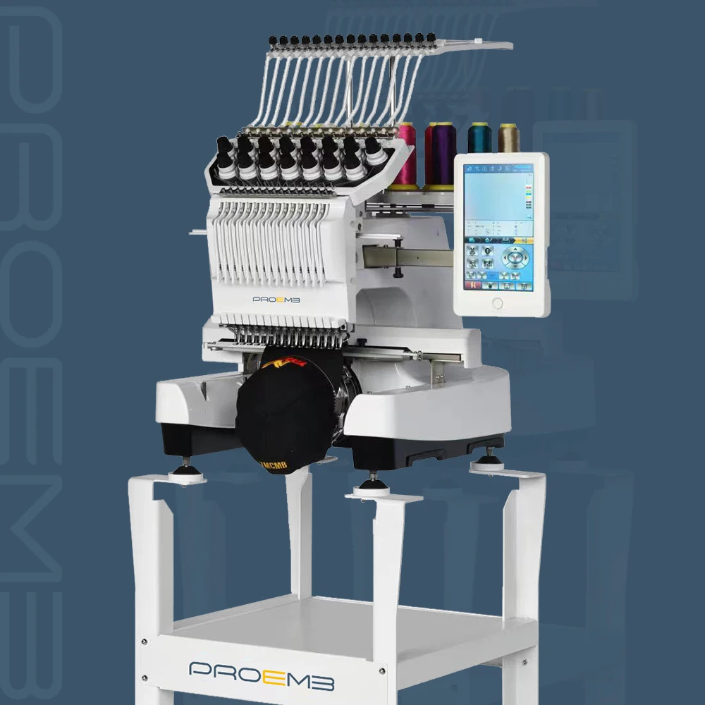 For New 1 Head Computerized Embroidery Machine-High Efficiency Single Head Home Use Motor Multifunctional Cap T-Shirt Logo