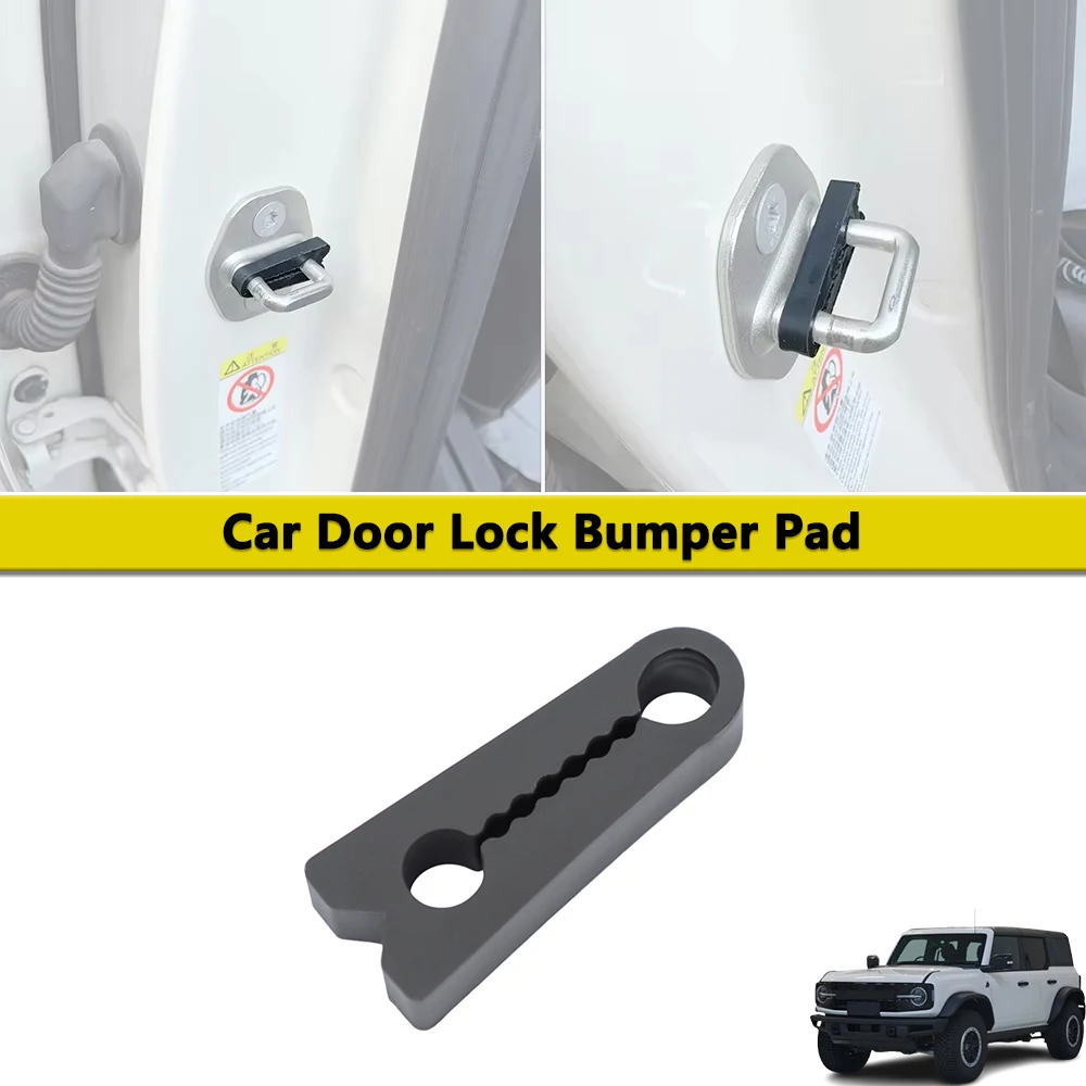 

Door Cushion Shock Absorber Pad Reduce Noise Silicone Rubber for Ford Mustang Bronco Sport F150 Latch Protector Accessories