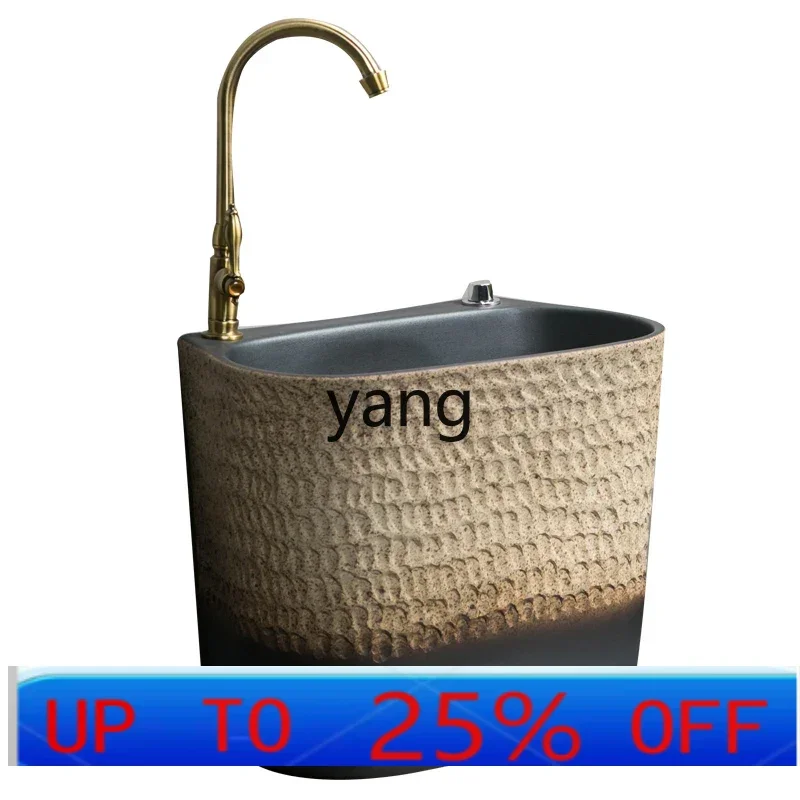 

LTT outdoor ceramic mop pool balcony household bathroom integrated outdoor mop wash mop basin