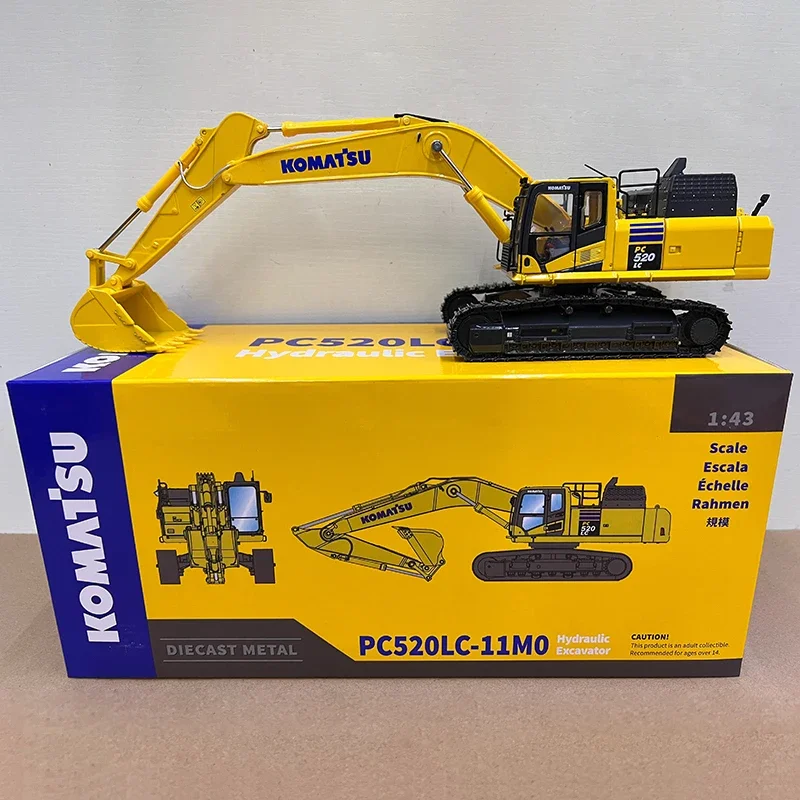 Diecast 1:43 Komatsu 2024 PC520LC-11M0 Excavator Alloy Engineering Truck Model Toy Collectible Ornament Gifts