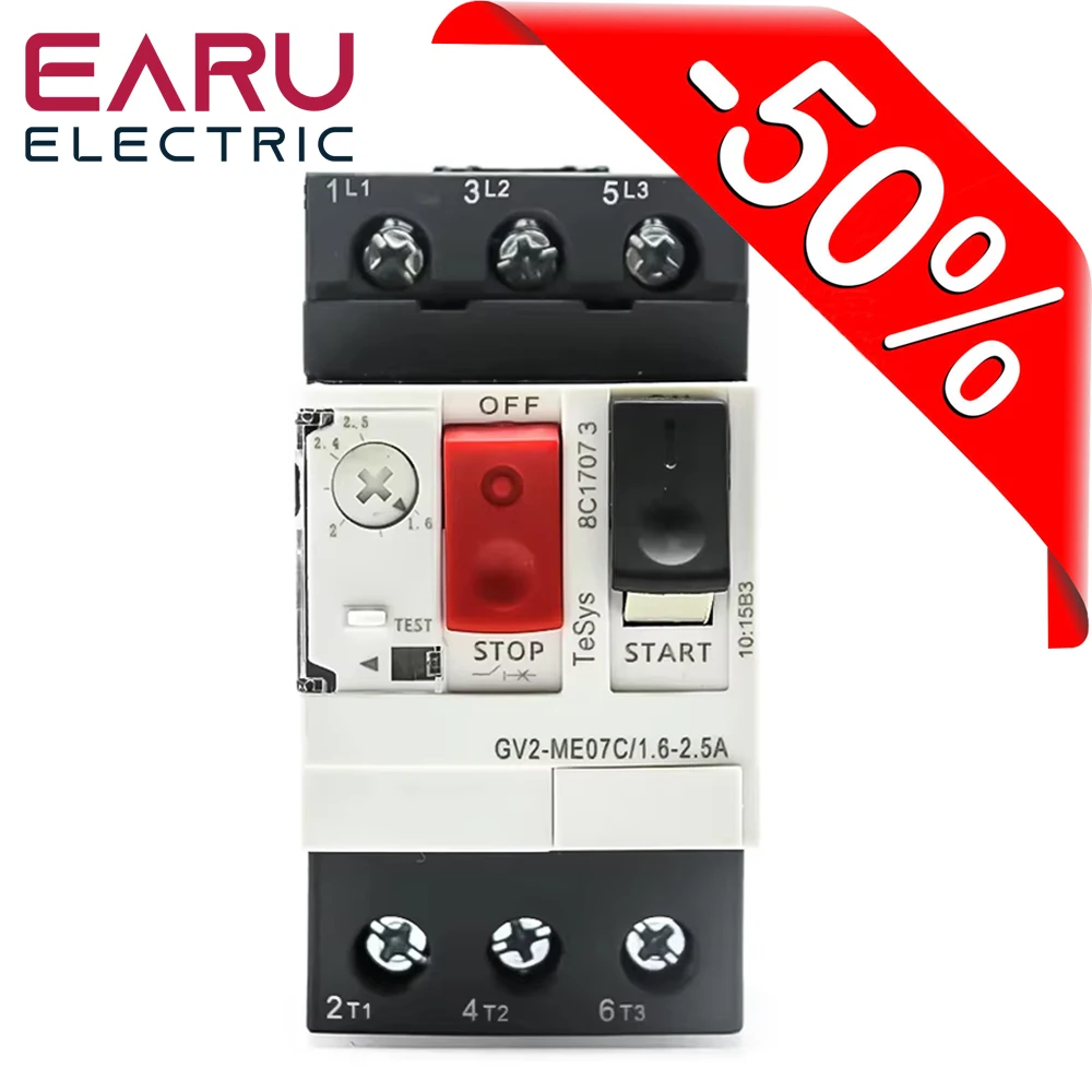 Motor Starter GV2ME Series Motor Protector Motor Circuit Breaker Push Button 3P Thermal Magnetic Type Motor Breaker MPCB Factory