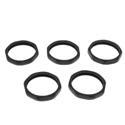 5pcs Microphone Slip Anti-Rolling Protection Ring Mic Silicone Ring  Black