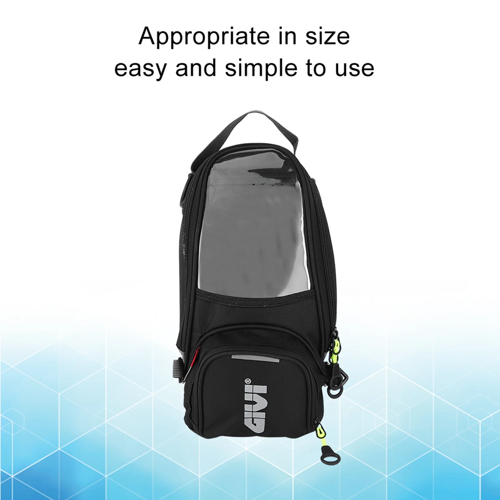 Wasserdichte Kraftstofftasche Magnet Navigation Satteltasche Große transparente Fenster Motorrad Rucksack Navigationstasche Motorrad