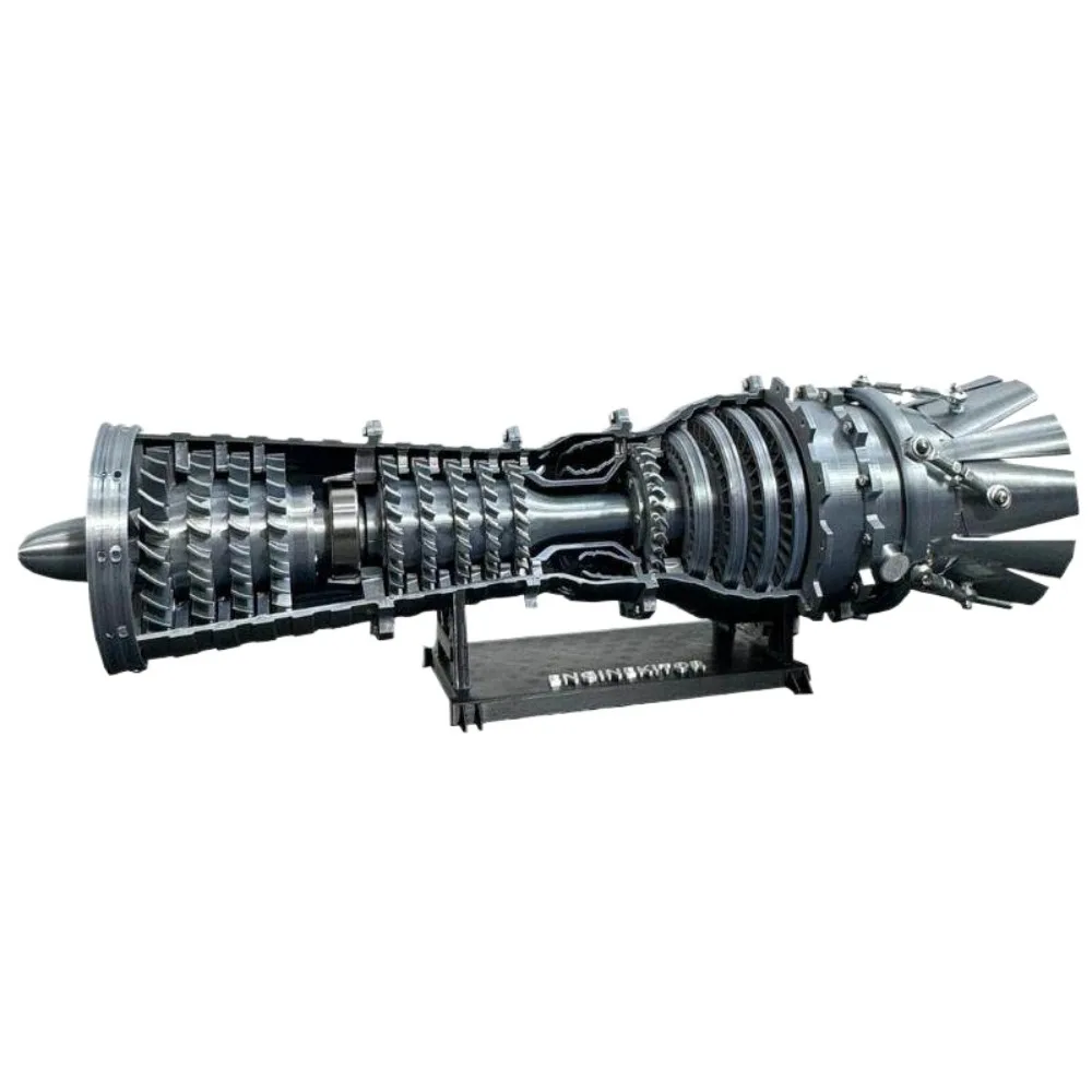 

Simulated Turbofan Engine Fighter Jet Engine Internal Structure Perspective Model Desktop Ornament Electric Turbine Engine Model
