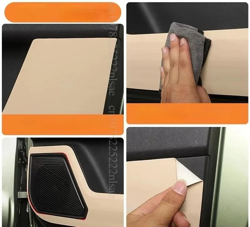 5Pcs Door Interior Stickers For Chery Jaecoo J7 Original Door Anti-Kick Mats Passenger Side Anti-scratch Leather Protection Mat