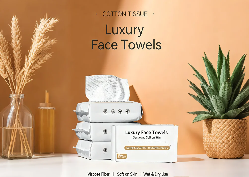 Pearl-Patterned Thick Custom-Printed Disposable Face Towels Soft Wipes for Facial Use Cleansing Beauty Towels