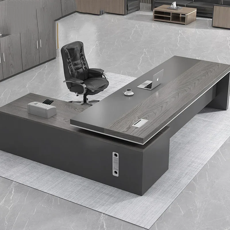 Study Aesthetic Office Desk Wooden Luxury Reception Design Large Nordic Office Desk Comfortable Universal Biurko Salon Furniture