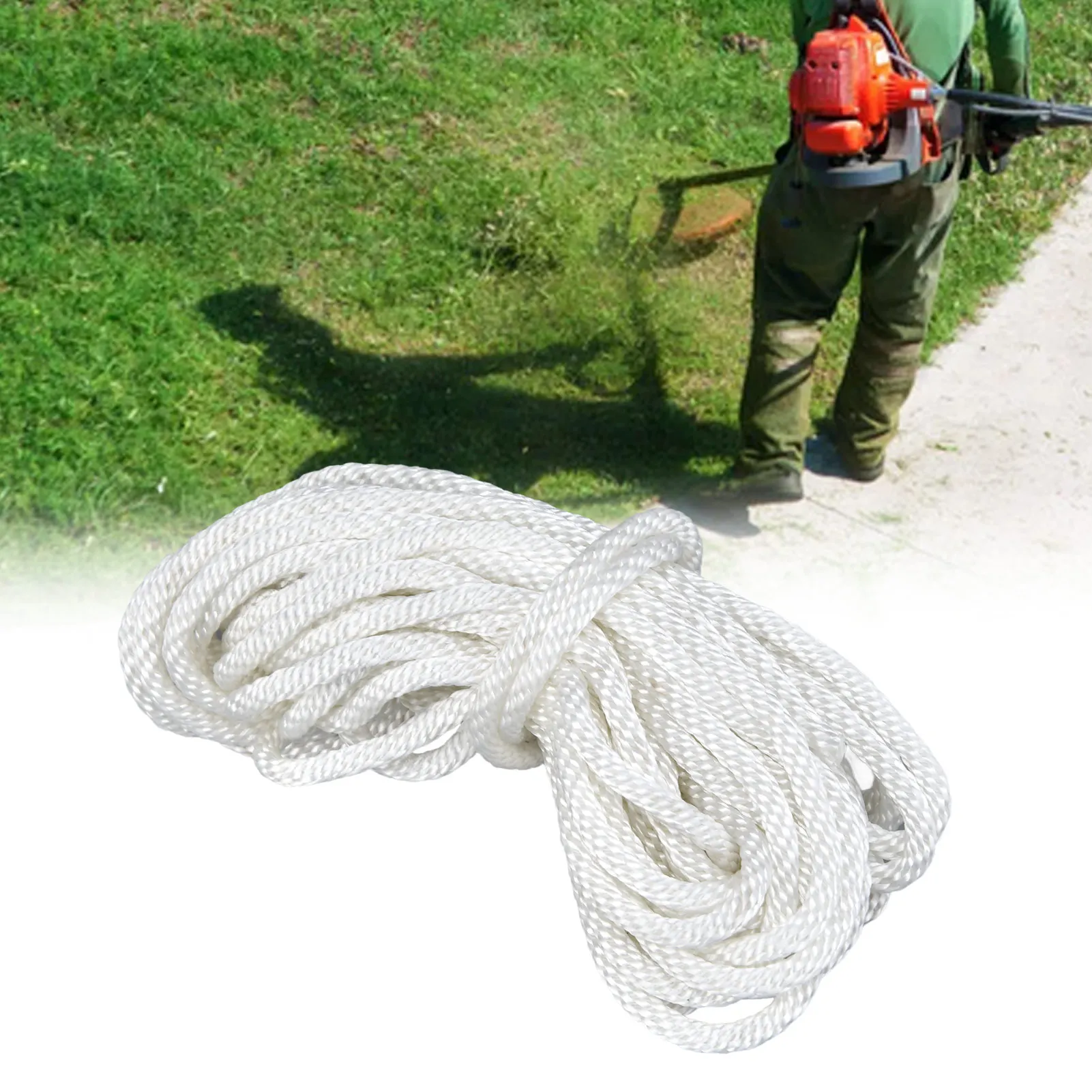 

F5 4mm/6mm/8mm Diameter Pull Recoil Starter Rope 10m/32.8ft Long Nylon For Chain Saw Lawn Mowers Trimmers Engine Parts